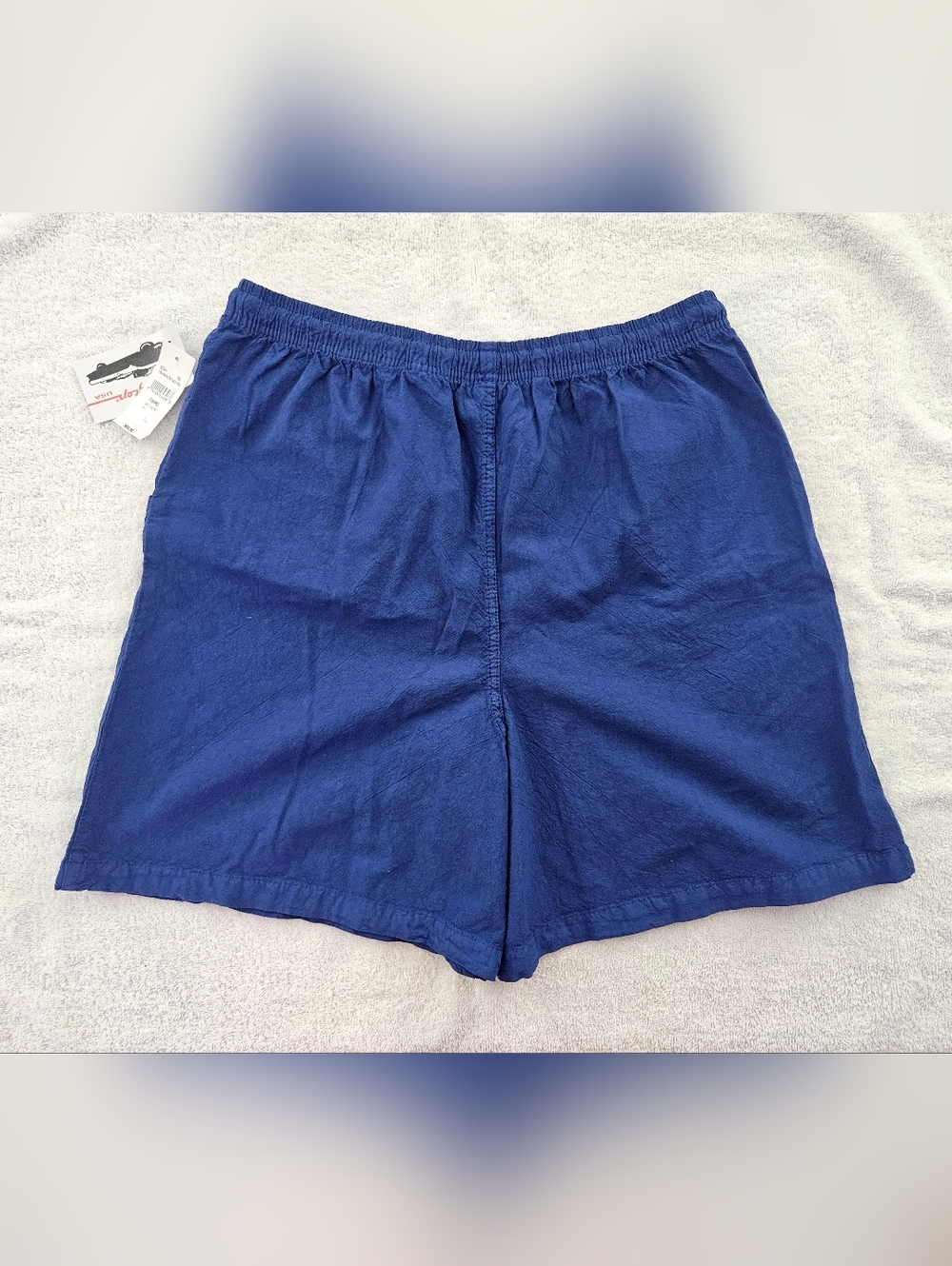 Ragtop Classic Comfort Women's Blue Drawstring Shorts With Pockets Size L - Picture 9 of 9